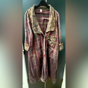 NWT Never worn Magnolia Pearl Townes Jacket - flannel and leather One Size